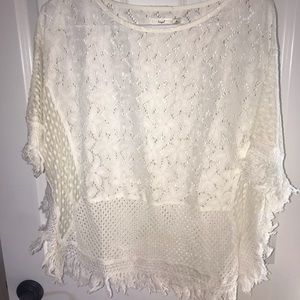Anthropologie lace poncho shirt